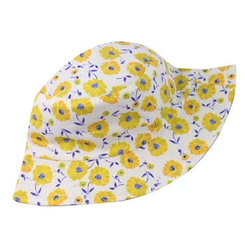 FOXMOTHER Naujas Mados Vasaros Grįžtamasis Geltona Mažesnių Gėlių Žvejybos Kepurės Kibirą, Skrybėlės Moterims Casquette