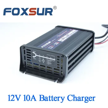 FOXSUR didmeninė originalus 12V 10A 7-etapas smart Švino Rūgšties Baterijos Kroviklis Automobilio akumuliatoriaus įkroviklio įtampa: 180-260V AC, 50Hz