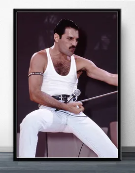 Freddie Mercury 1986 Karalienė Legendery Dainininkas Star Sienos Nuotraukas Gyvenimo Kambario Sienos Plakatas Aliejaus tapybai Namų Dekoro Tapyba