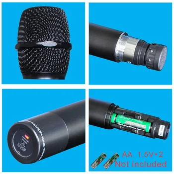 Freeboss FB-U09H Dual Būdas Siųstuvas Skaitmeninis UHF Bevielis Mikrofonas rankiniais + Atvartas + laisvų Rankų įrangos mikrofonas Karaoke mic