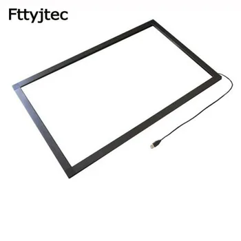 Fttyjtec 32 colių 10 taškų Infraraudonųjų spindulių Multi Touch Screen Overlay Skydelis, LCD& Monitorius, USB power, Aliuminio Rėmas