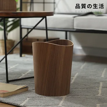 Fuk Thr Šiaurės Japoniško Stiliaus Medinės Šiukšliadėžės Paprasta Namų Kūrybos Saugojimo Bin Viešbučio Kambarį Šiukšliadėžės Biuro Popieriaus Krepšelį