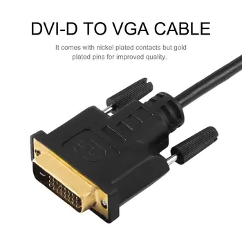 Full HD 1080P DVI-D-VGA Aktyvus Adapteris Keitiklio Kabelį 24+1 Pin Male su 15pin Moterų Monitoriaus Kabelis KOMPIUTERIO Ekrano Kortelės ONLENY