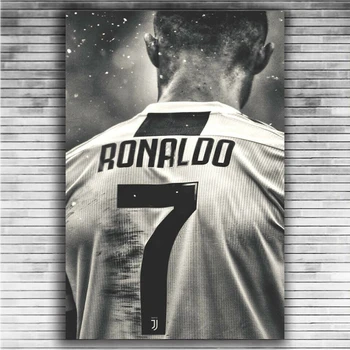 Futbolo Sporto Žvaigždė Cristiano Ronaldo Retro Plakato ir Spausdinimo Sporto Drobės Tapybos Kambario Sienos paveiksl Cuadros Namų Puošybai