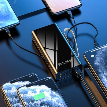 Galia Banko 30000mAh Greito Įkrovimo Powerbank Pastatytas Kabelis Nešiojamų Išorės Baterijos Įkroviklio Xiaomi Mi iPhone 12 pro 