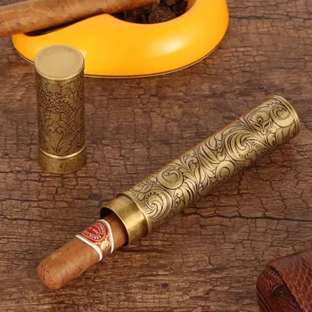 GALINER Cigarų Vamzdis Kelionės Cigarų Atveju Humidoras Kišenėje Metalo Cigarų Pjovimo Aštrus Pjovimo Nešiojamų Cigarų Aksesuaras W/ Cutter Atveju