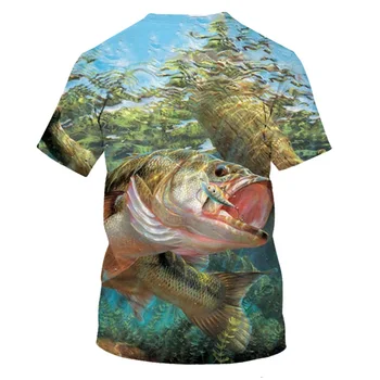 Gamyklos tiesioginės mados O-kaklo vyriški T-shirt vandenyno žuvų 3D atspausdintas atsitiktinis marškinėliai vyriški Azijos dydis S-6XL T-shirt vyrai