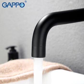 GAPPO baseino Maišytuvai juoda vonios vandens maišytuvas čiaupai, vonios kambarys krioklio vandens čiaupų vonios vandens maišytuvas, montuojamas prie sienos