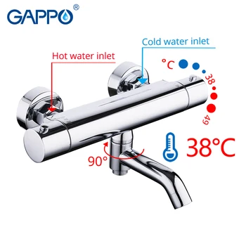 GAPPO Termostatiniai Dušo Maišytuvai prie sienos tvirtinamas dušo maišytuvas vonios maišytuvas čiaupai su termostatu krioklys tapware dušo galva