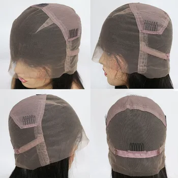 Garbanotas Žmogaus Plaukų Peruką Už Juodaodžių Moterų Glueless Nėrinių Žmogaus Plaukų Perukai Prieš Nupeštos Balinti Mazgų 150 Brazilijos Remy Plaukų