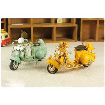 Geležies automobilio modelį miniatiūriniai žaislai Retro motociklų papuošalai namuose kavos parduotuvė vestuvių papuošalai dovanos, aukštos kokybės