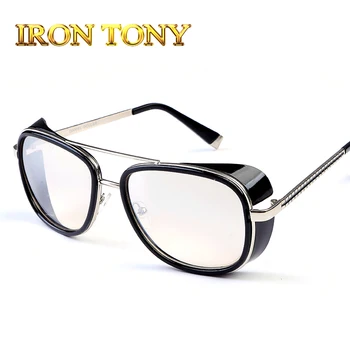 Geležinis Žmogus 3 RAY TONY Matsuda Akiniai nuo saulės Vyrams Danga Steampunk Vyrų Derliaus Prekės Dizaineris Saulės akiniai Oculos Masculino Gafas C61