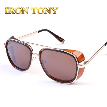 Geležinis Žmogus 3 RAY TONY Matsuda Akiniai nuo saulės Vyrams Danga Steampunk Vyrų Derliaus Prekės Dizaineris Saulės akiniai Oculos Masculino Gafas C61