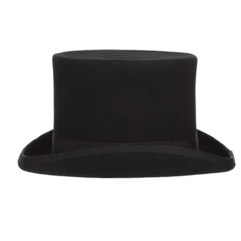 GEMVIE 13,5 cm Vilnos Veltinio Top Hat Vyrų Fedoras Moterų Mad Hatter Kostiumas Cilindrų Skrybėlę Džentelmenas Derby Skrybėlę Magas Bžūp