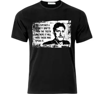 George Orwell Citata T Shirt Juoda