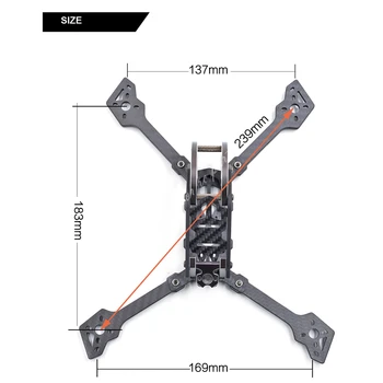 GEPRC Mark3 H5 225mm / H6 250mm Anglies Pluošto Rėmo Komplektas Freestyle FPV RC Drone Dalys