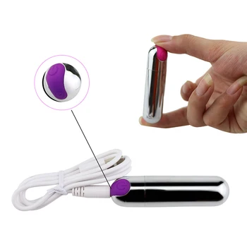 Gerą ir Sveiką USB Įkrovimo Mini Vibratorius Kulka 10 Greičio Vandeniui Klitorio Stimuliatorius Analinis Massager