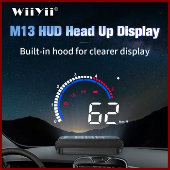 GEYIREN Automobilių hud M13 obd hud ekranas prekinis, galinis stiklo projektorius temperatūra hud ekranas automobilis, automobilių elektronika greičio viršijimo Įspėjimo Sistema