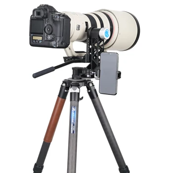 GH7 Profesionalios Sunkiųjų Gimbal Trikojo Galvą 360 Laipsnių 720 Panoraminis už DSLR Fotoaparato Objektyvas Teleskopas su Arca-Swiss QR Plokštė