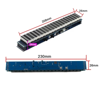 GHXAMP Spalvotų 20 Segmentų LED Muzikos Spektro Stiprintuvo Lygis 10 USB 5-12V Maitinimo Laikrodžio Funkcija Baigtas naujas