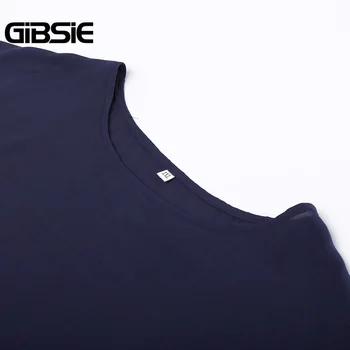 GIBSIE Vasarą Moterys Spalvos Bloką Laisvi marškinėliai 2020 Elegantiškas O-Kaklo trumpomis Rankovėmis Ponios Trišakiai Plius Dydis Medvilnės Kasdieniai Marškinėlius Viršūnės