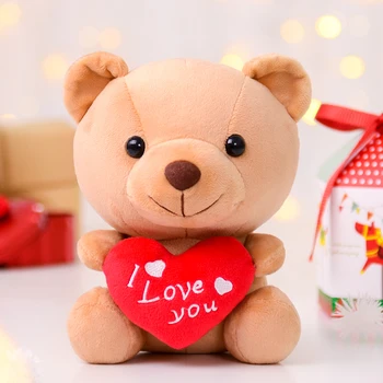 Gloveleya Pliušinis Meškiukas Lėlė su Širdies Mylėtojas Dovanos, Pliušiniai Žaislai, Dovana Draugei, Kūdikių Pliušinis Lėlės Širdyje, Bear Lėlės