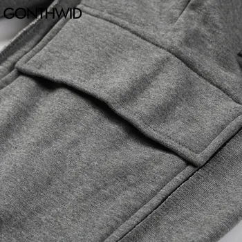 GONTHWID Multi-Kišenės Poilsiu Haremas Krovinių Sweatpants Hip-Hop Harajuku Atsitiktinis Baggy Prakaitas Pants Mens 2020 Mados Vyriškos Kelnės