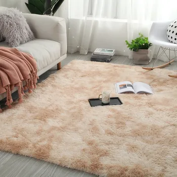 Gradiento spalvos kambarį kilimas Europos ilgi plaukai mados miegamasis kilimėlis bay lange lovos antklodę galima skalbti asmenybės kilimas