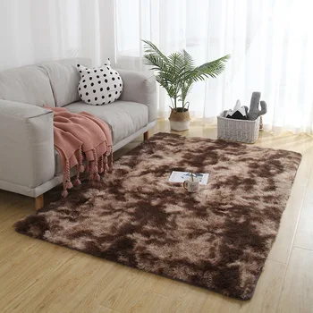 Gradiento spalvos kambarį kilimas Europos ilgi plaukai mados miegamasis kilimėlis bay lange lovos antklodę galima skalbti asmenybės kilimas