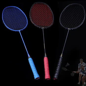 Grafito Vieną Badmintono Raketės Profesionaliems Anglies Pluošto Badmintono Raketės su Krepšys ASD88