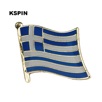 Graikijos vėliavos pin atlapas pin ženklelis 10vnt daug Sagė Piktogramos KS-0191