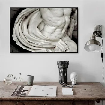 Graikų Statula Gipso Skulptūros Kūrinys David Meno Drobė Spausdinti Tapybos Paveikslas Sienos Nuotrauka Kambarį Namo Apdaila Plakatas