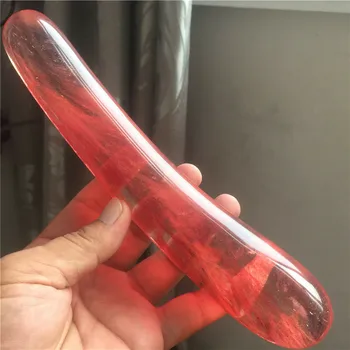 Gražus Smelted kvarco red crystal sklandžiai masažas stick gydymo