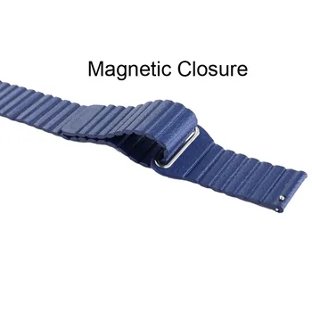 Greito Atleidimo natūralios Odos Linijos Magnetinio Žiūrėti Juosta Universali 20mm 22mm Watchband Garmin Aktyvus Diržas Skirtas SUUNTO 3 Fitneso