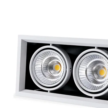 Grotelės Žibintai 10W 20W 30W COB LED Spot Led Downlight Pritemdomi AC85-265V Šiltai/ Gamtos/Šalta Balta Įleidžiamas LED lubų šviestuvas