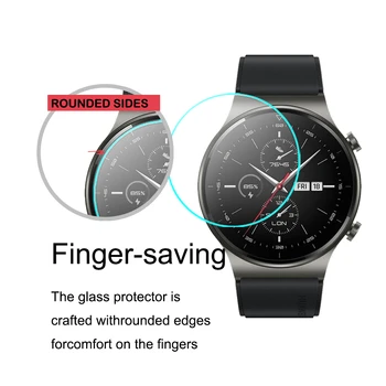 Grūdintas Stiklas Huawei Žiūrėti GT 2 Pro Smartwatch Ekrano Apsauginė Plėvelė atspari Vandeniui Anti-Scratch Stiklo 2.5 D 9H už GT2 Pro