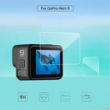 Grūdintojo stiklo apsauginė plėvelė Gopro Hero 9 Gopro9 Hero9 juoda sportinė kamera kino screen protector nulio įrodymas