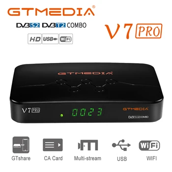 GTMEDIA V7 PRO,DVB-S/S2/S2X + T/T2,H. 265,WIFI, paramos Albertis/Tivusat/TNTSAT/FRANSAT Satback ir Europoje 19.2 E palydovo