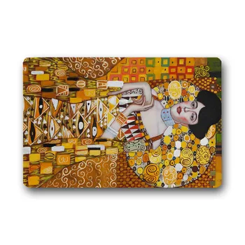 Gustav Klimt tapybos Słomianka Užsakymą Grindų Kilimėlis Kilimas Patalpų Lauke, Vonios kambario Kilimėliai Minkštas neslystantis Kilimas