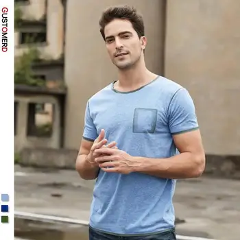 GustOmerD 2020 Naujas Vasaros Brand T-shirt Vyrai Dizaineris Stiliaus Kietas Kratinys Linija Trumpas Rankovės Tees Vyrų Aukščiausios Kokybės