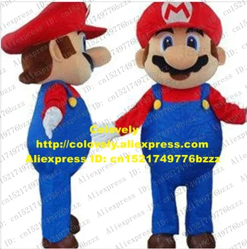 Gyva Raudona Mėlyna Super Mario Vyras Suaugusiųjų Talismanas Kostiumas Mascotte Su Kūno Riebalų Big Red 