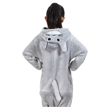 Gyvūnų Anime Totoro Cosplay Kostiumų Pižama helovinas Unisex Berniukas Mergaitė Vaikai Pyjama Onesie Vaikai Pijama