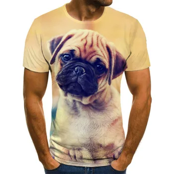 Gyvūnų spausdinti vyriški marškinėliai vyriški viršūnes vasaros įdomus atsitiktinis 3DT-Marškinėliai vyriški O-kaklo marškinėliai plius dydis streetwear