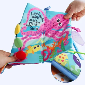 Gyvūnų Stiliaus Naujagimiui Žaislai Mokytis Anksti Švietimo Vaikai Medžiaga Knygas galima plauti Cute Kūdikių Audinio Knygos Kūdikių Barškučių Žaislas