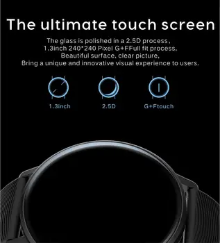 H5 Smart Watch Vyrų, Moterų Kraujo Spaudimas, Širdies ritmo Monitorius IP67 atsparus Vandeniui Apyrankę Touch HD Ekranas SmartWatch 