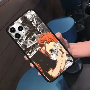 Haikyuu Hinata Išpuolių Anime Aistringas tinklinis Telefono Padengti Funda Shellfor iPhone 11 12 Pro MAX 8 7 Plus SE 2020 m.