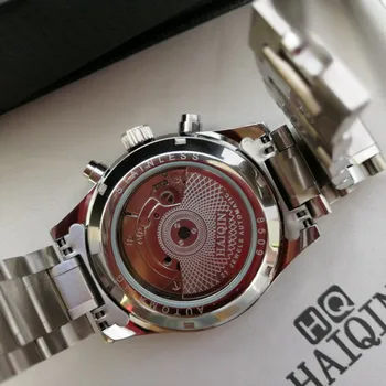 HAIQIN Vyrų laikrodžiai 2019 prabangos prekės ženklo žiūrėti vyrų Mechaninė Žiūrėti Karinės sporto laikrodis vyrams, vandeniui reloj hombre tourbillon
