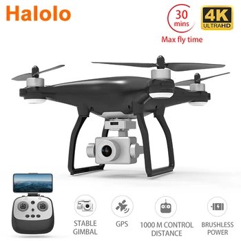 Halolo X35 Drone GPS WiFi 4K HD Kamera Profissional RC Quadcopter Brushless Variklio, Drones, Gimbal Stabilizatorius 30 minučių skrydžio