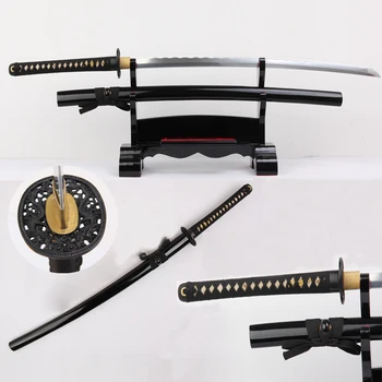 Handforged Samurajus Kardas Japonų Katana Realus Didelis Anglies Plieno Ašmenys Aštrumą Paruoštas Pjovimo Mokymo Metalo Amatų