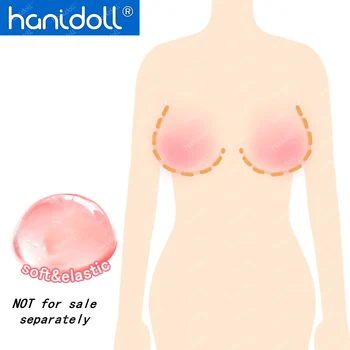 Hanidoll Silikono Sekso Lėlės Želė Krūties Big Boobs pritaikymas sekso lėlė